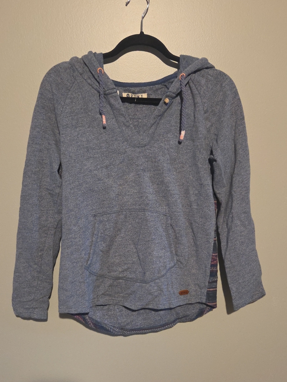 Roxy Girls Heather Blue Pullover Hoodie Sweatshirt